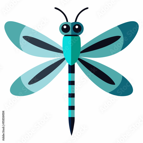 dragonfly cartoon vector illustration