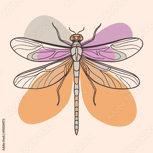 dragonfly cartoon vector illustration