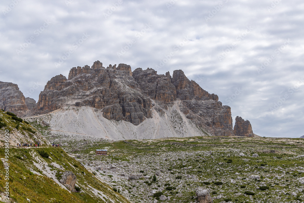 Fototapeta premium View from hiking near Tre Cime di Lavaredo - Italy