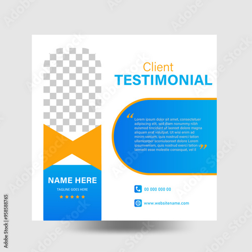 Customer feedback testimonial design template