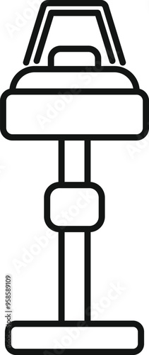 Simple illustration of an airport check in machine with a screen for self service checkin