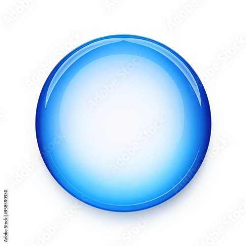 Round Blue circle isolated on white background