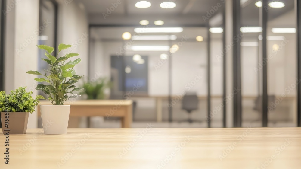 Beautiful blurred background of a light modern office interior Beautiful blurred background of a light modern office interior