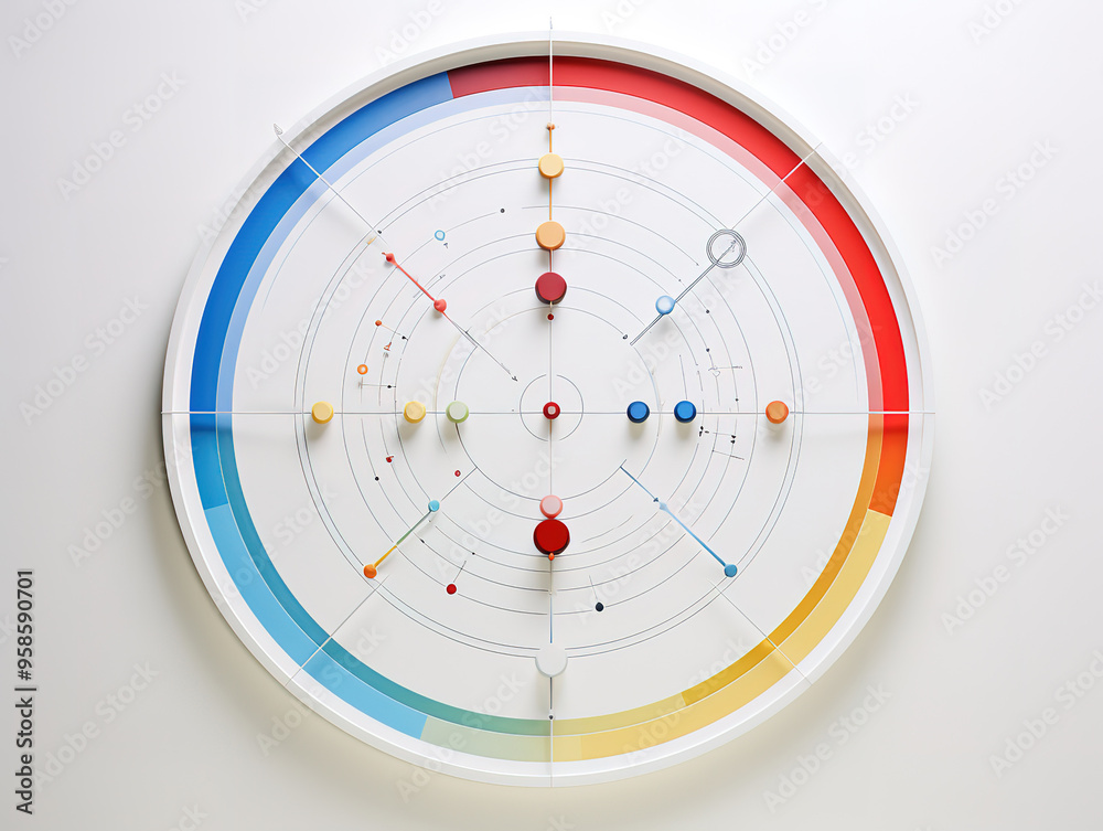 Colorful Scientific Diagram in Circular Design Colorful Scientific Diagram in Circular Design