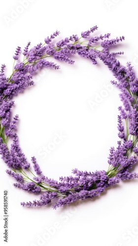 Round Lavender circle isolated on white background