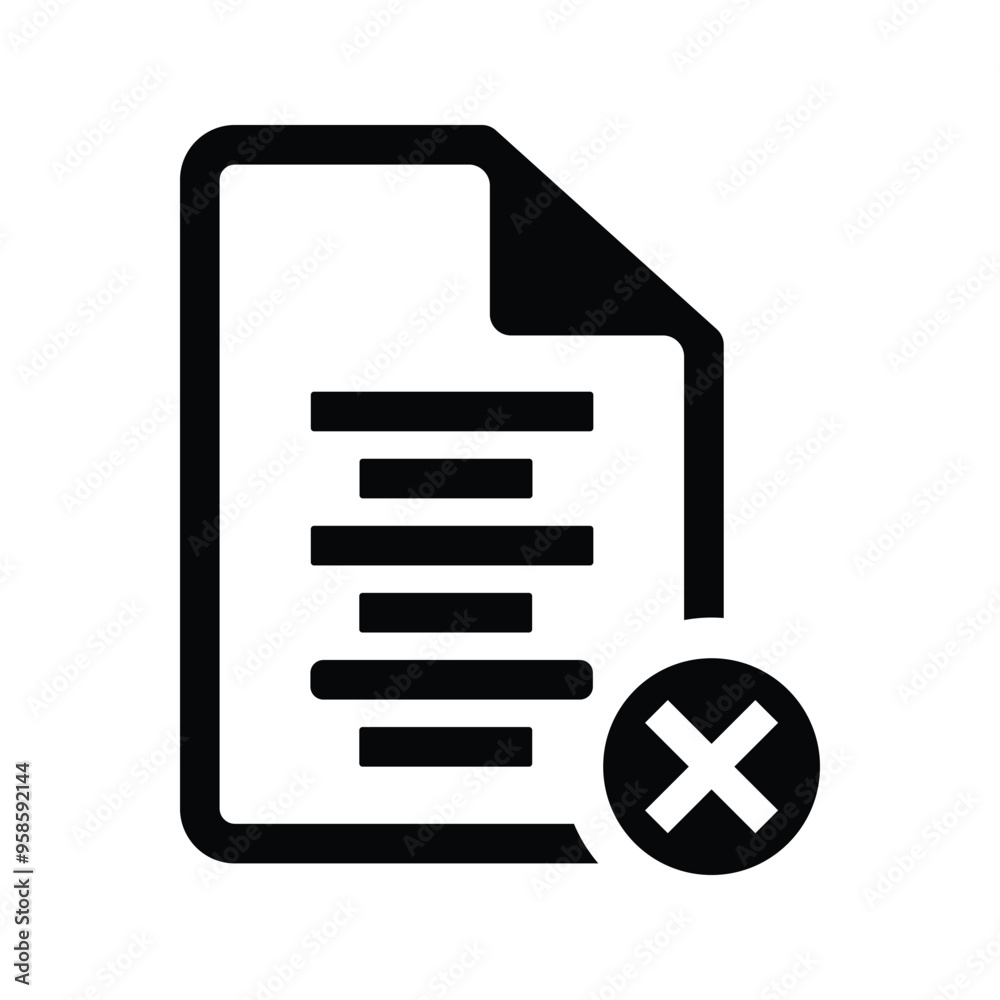 Document cancel icon Document cancel icon