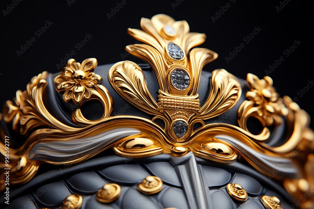 custom made wallpaper toronto digitalHeraldic mantling, elaborate drapery, knight's helm flows elegantly from the crest