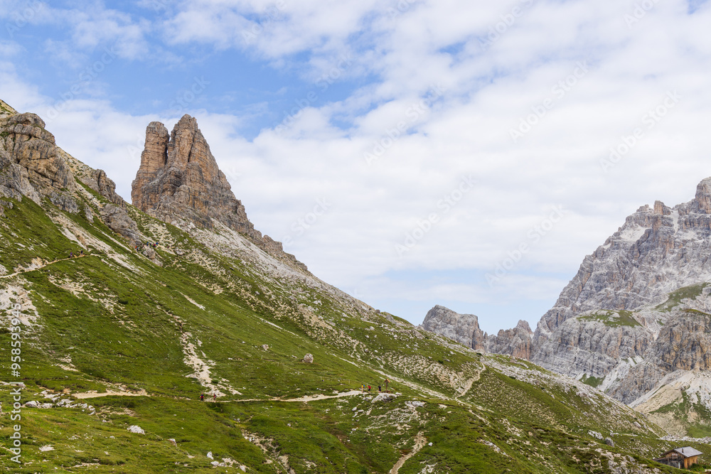 Obraz premium View from hiking near Tre Cime di Lavaredo - Italy
