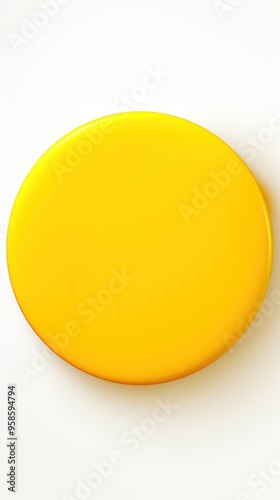 Round Yellow circle isolated on white background