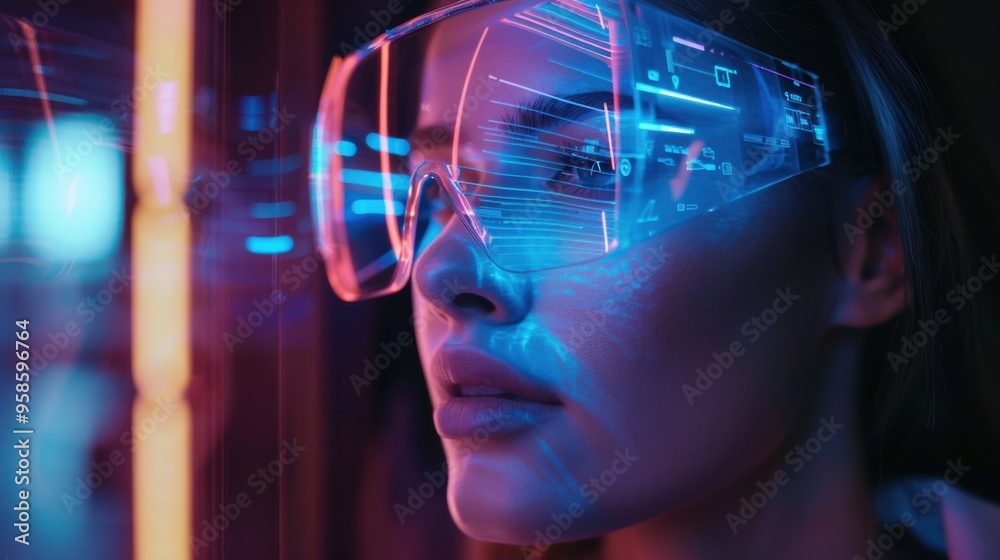 Futuristic Cyberspace Immersive Augmented Reality Technology Experience Futuristic Cyberspace Immersive Augmented Reality Technology Experience