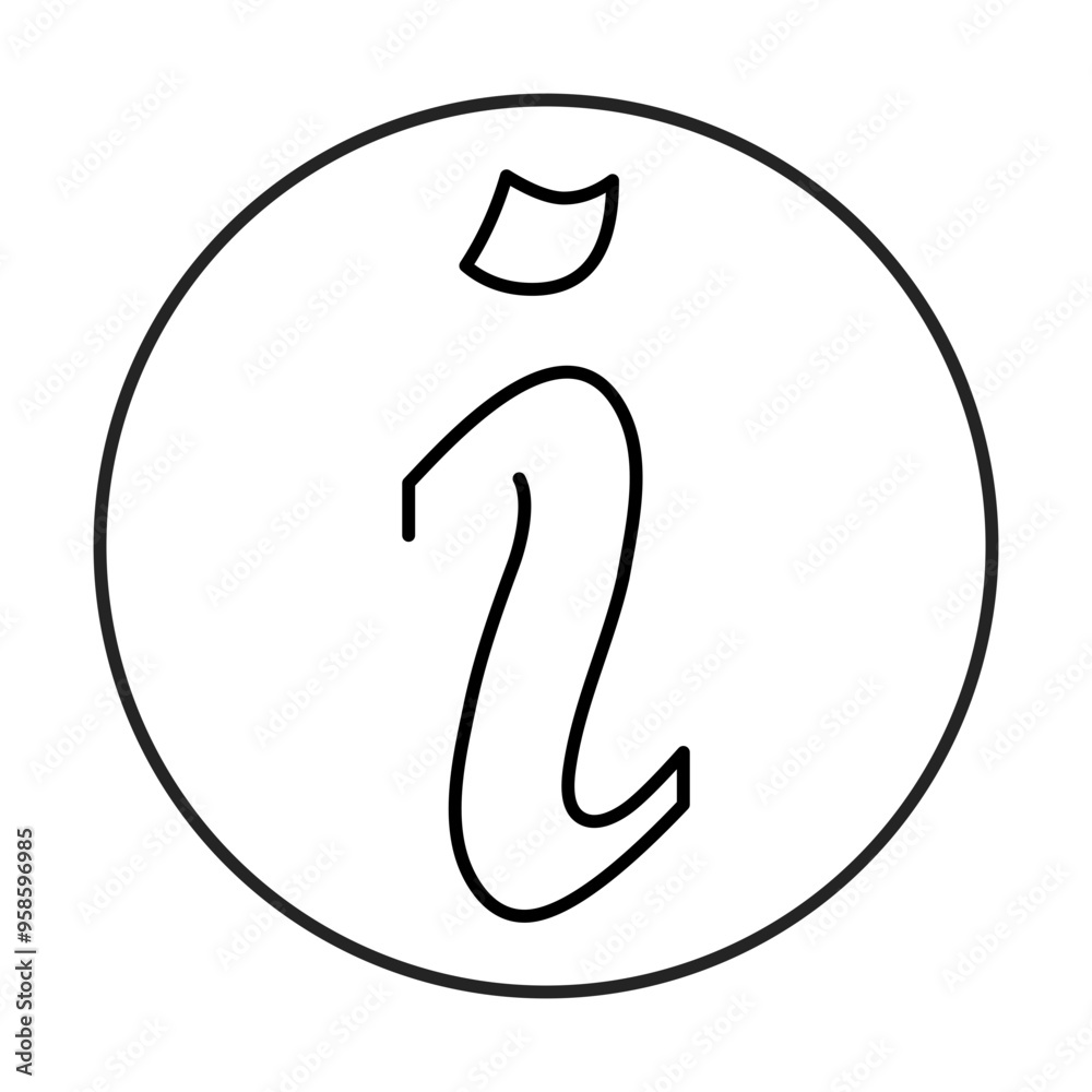 Information Line Icon. Contact Icon Editable Stroke Vector Illustration Information Line Icon. Contact Icon Editable Stroke Vector Illustration