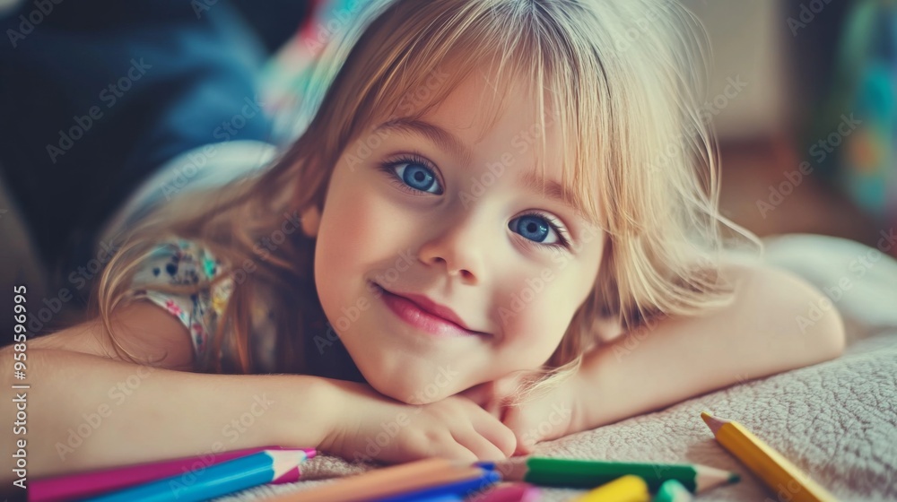 Joyful Child Engaged in Creativity Joyful Child Engaged in Creativity