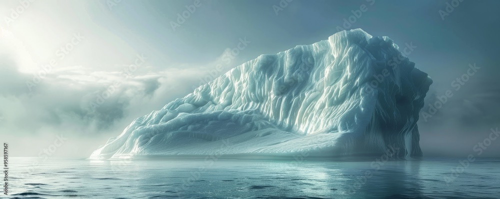 Iceberg with unique texture and patterns, 4K hyperrealistic photo Iceberg with unique texture and patterns, 4K hyperrealistic photo