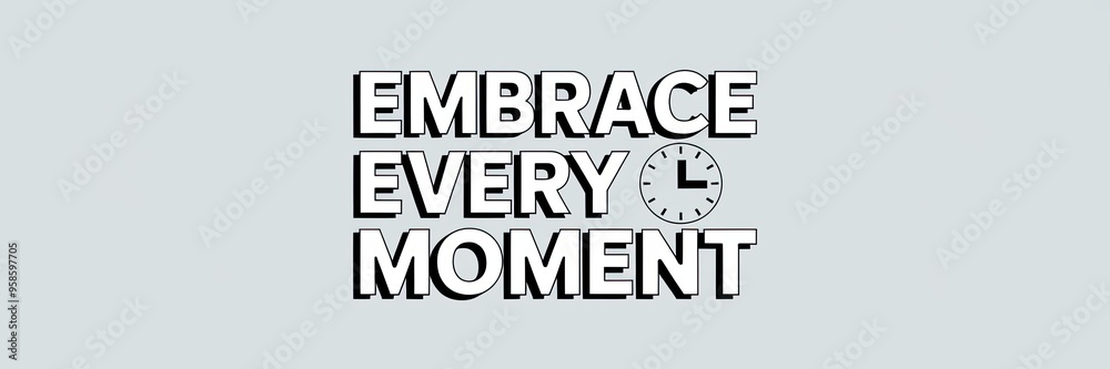 Typography Design: Embrace Every Moment Message Typography Design: Embrace Every Moment Message