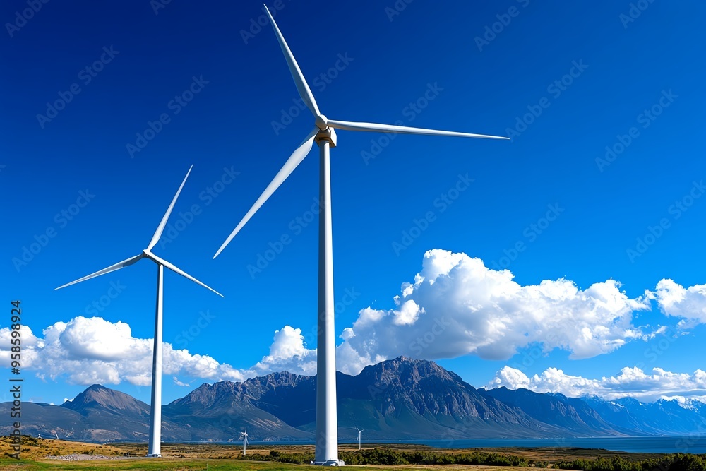 Sustainable energy, wind energy, offshore turbines capture strong and consistent ocean winds Sustainable energy, wind energy, offshore turbines capture strong and consistent ocean winds