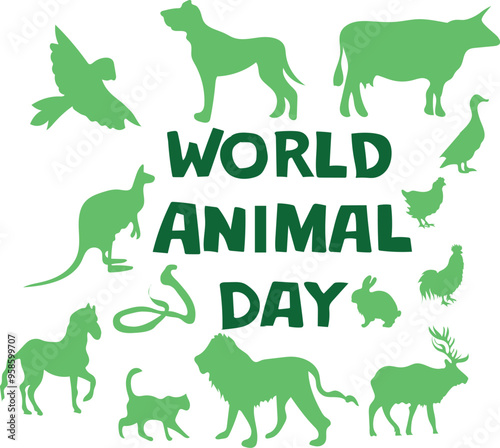 World animal day is celebrated every year on oktober.
