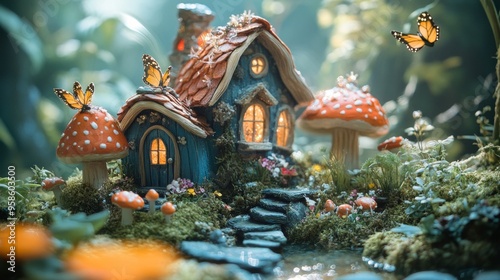 Fairy House in Forest.