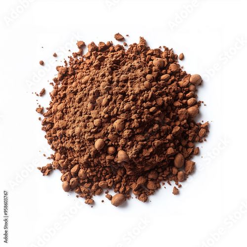 Wallpaper Mural Ground Cacao Powder on White Background Torontodigital.ca