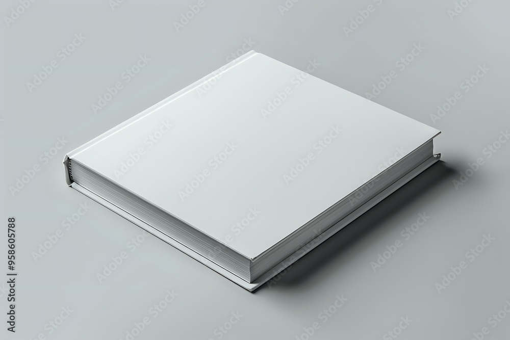 Minimalistic hardcover blank book on a plain background, perfect for showcasing design mockups, branding, or publishing concepts. Ideal for presentations and creative projects. Minimalistic hardcover blank book on a plain background, perfect for showcasing design mockups, branding, or publishing concepts. Ideal for presentations and creative projects.