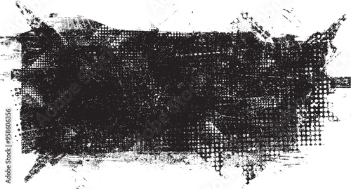 Glitch distorted grange shape . Noise grungy logo . Trendy defect error shapes . Glitched frame .Grunge textured . Distressed effect .Vector shapes