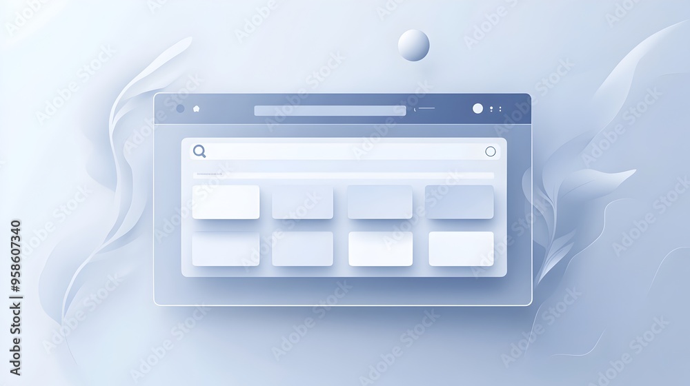 Minimalist 3D Digital User Interface for Web App or Website Design Minimalist 3D Digital User Interface for Web App or Website Design
