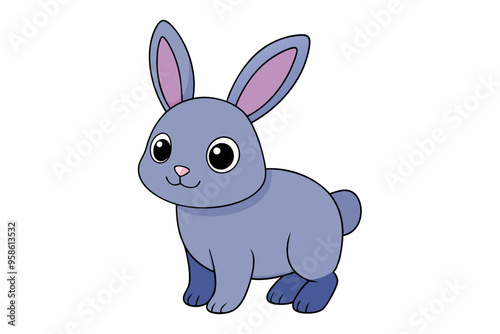 Rabbit cartoon isolated