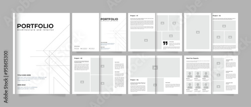 Architecture portfolio brochure design or portfolio template design