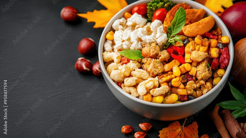 Autumn Harvest Popcorn Bowl Autumn Harvest Popcorn Bowl