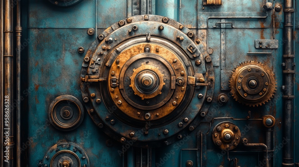 Steampunk Gear Background. Steampunk Gear Background.