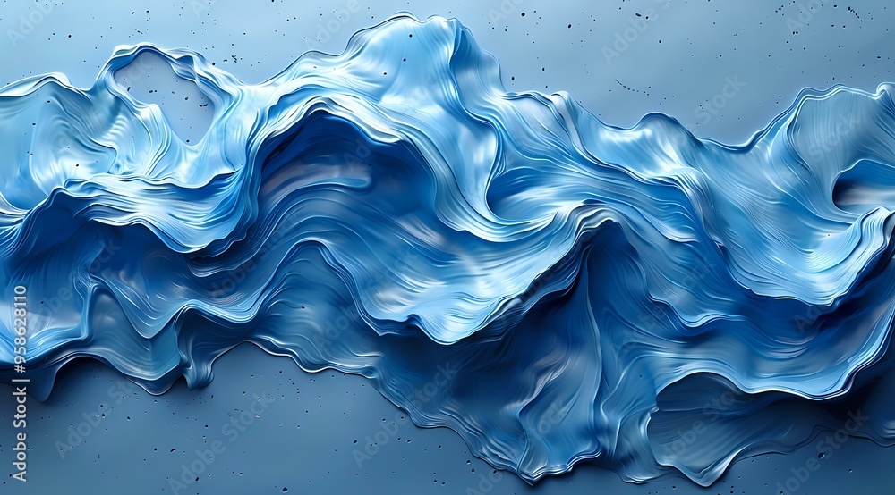 Abstract blue and white textured paint strokes creating a wave-like pattern. Perfect for art backgrounds, design projects, and creative decor Abstract blue and white textured paint strokes creating a wave-like pattern. Perfect for art backgrounds, design projects, and creative decor