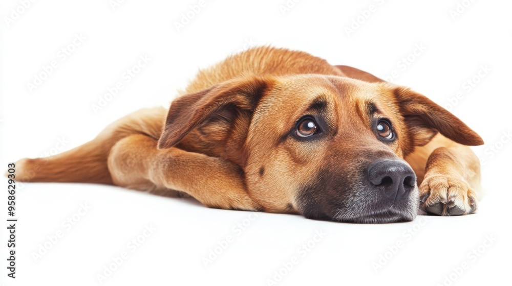 Obraz premium Sad Dog Looking Upset