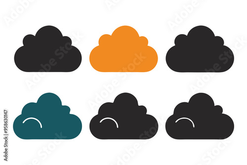 cloud icons for various design H.eps