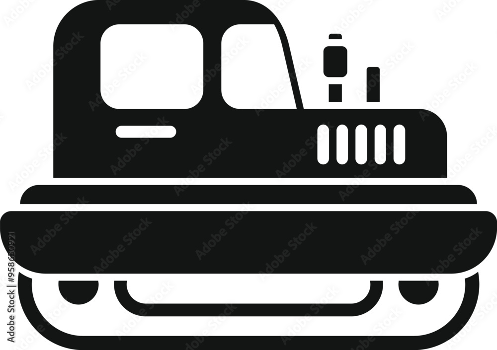 Black silhouette of a bulldozer pushing with its blade Black silhouette of a bulldozer pushing with its blade