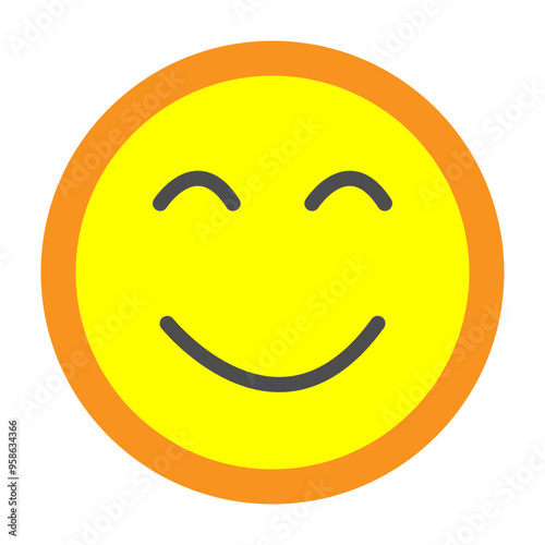 Cheerful Glow Vector Flat Icon Design