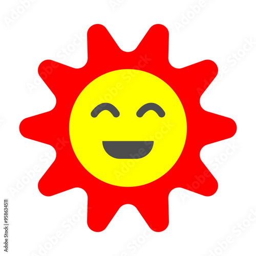 Blissful Radiance Vector Flat Icon Design