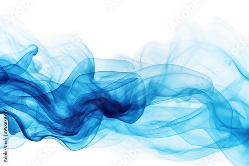 Shiny smoke. Glitter fluid. Ink water. Magic mist. Sky Blue color particles texture paint vapor storm wave. 