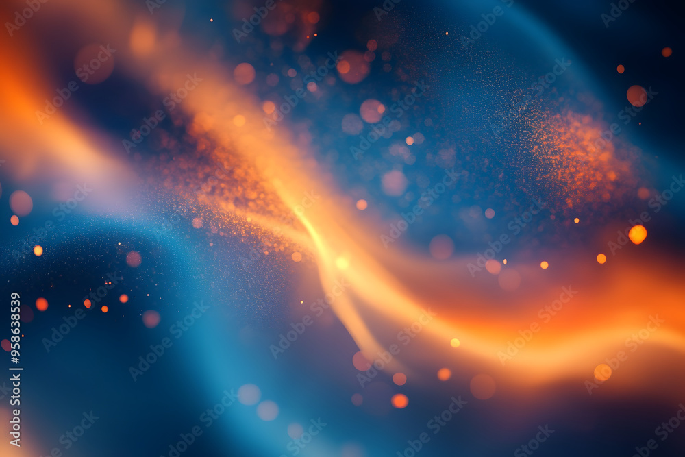 A blurry image of a blue and orange background A blurry image of a blue and orange background