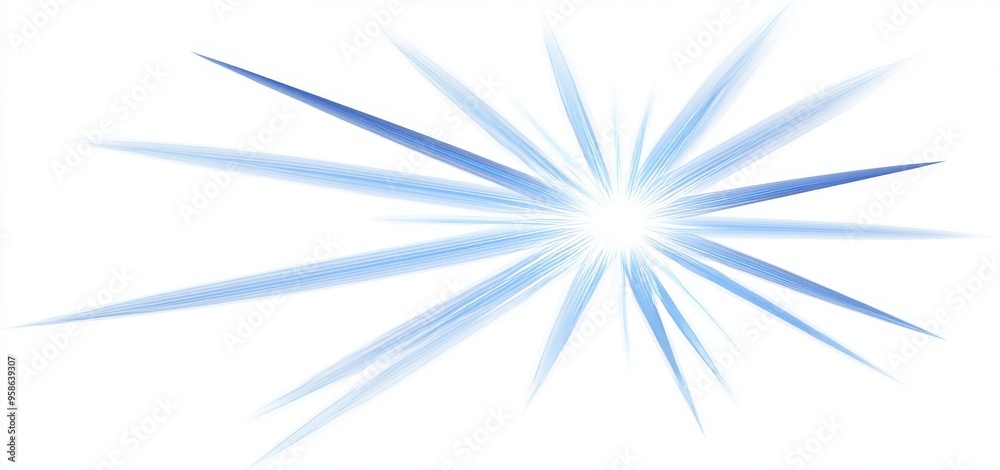 Obraz premium Colorful 3D illustrations that isolate blue radiance on transparent backgrounds