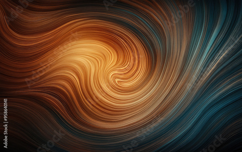  An abstract background of swirling wood grain texture, with warm tones, detailed and photo-realistic in high resolution. Created with Ai