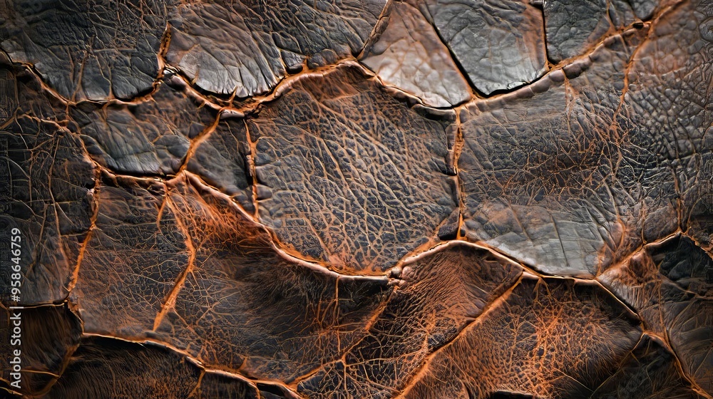 Abstract Texture of Cracked and Weathered Leather Abstract Texture of Cracked and Weathered Leather