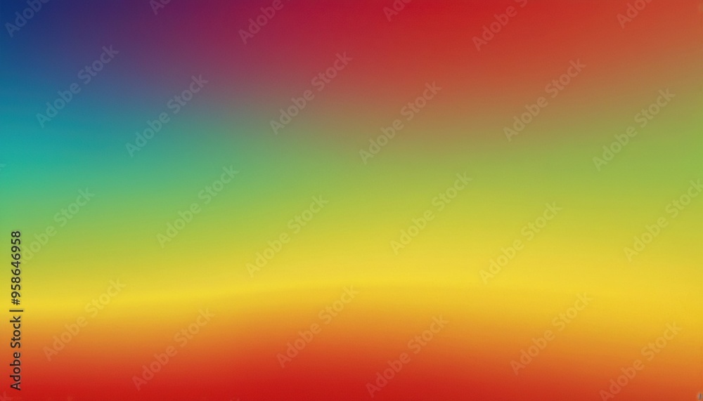 Obraz premium Abstract blurred background with a gradient of blue, green, yellow, and red colors.