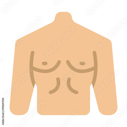Torso Vector Flat Icon Design