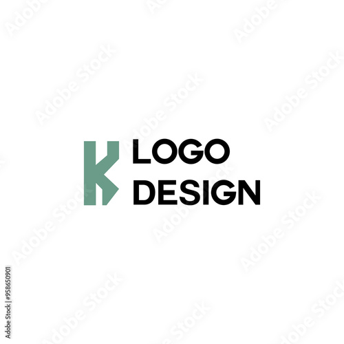 K alphabet icon letter logo design