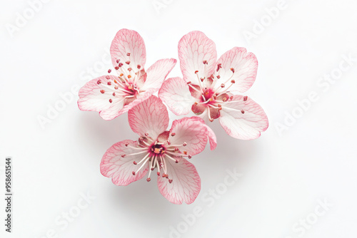 Ultra-Realistic UHD Photo of a Hawthorn Flower on White Background