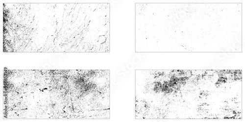 Collection of 4 grunge texture. Collection of urban grungy textures.
