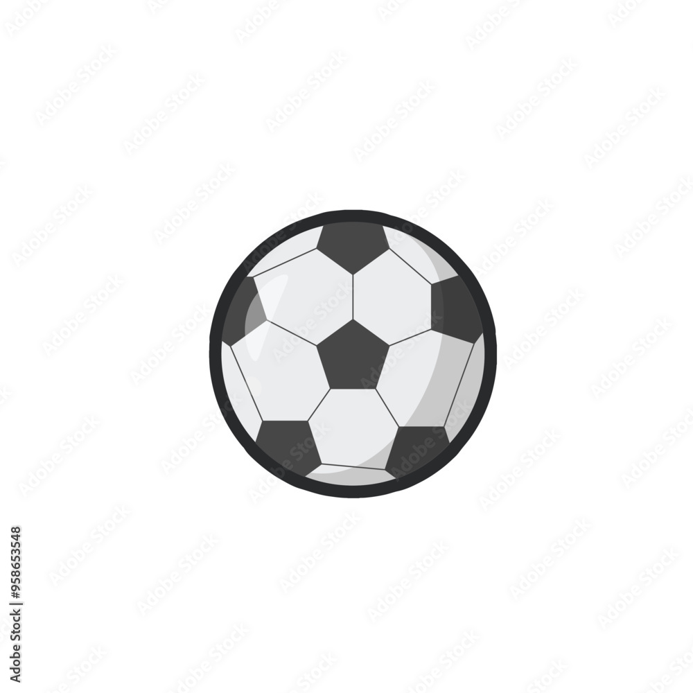 soccer ball in outline flat vector design. soccer ball in outline flat vector design.