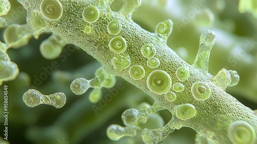 A highly detailed and realistic close-up of this bacteria: **Treponema pallidum** - Causes syphilis, a sexually transmitted infection.