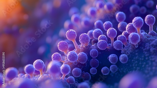 A highly detailed and realistic close-up of this bacteria: **Enterococcus faecalis** - Found in the intestines; can cause urinary tract infections and endocarditis.