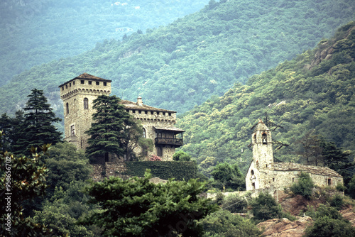 Castle of Montestrutto at Settimo Vittone, Turin, Italy photo