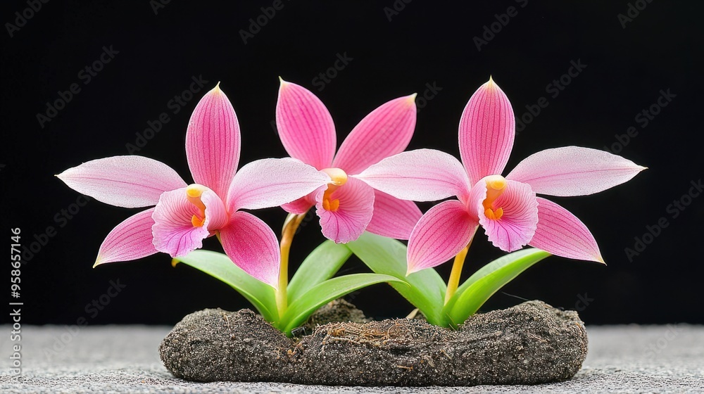 Exquisite Rare Orchid Species Displayed in Bespoke Terrarium as a Coveted Collector's Item Exquisite Rare Orchid Species Displayed in Bespoke Terrarium as a Coveted Collector's Item